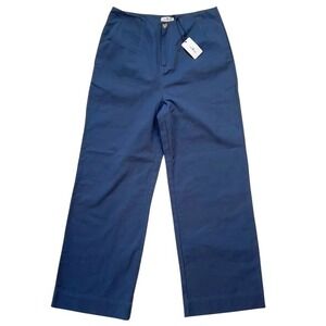 NWT Icebird Wide Leg Pants Women‎ Navy Blue High Rise Trousers Small